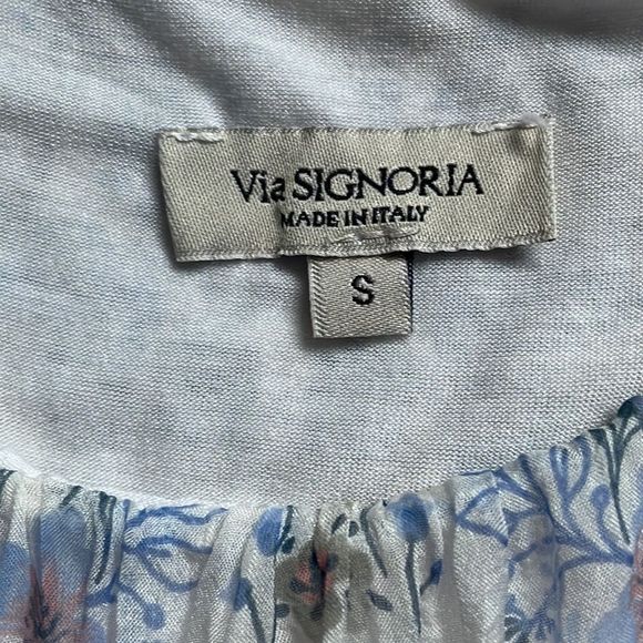 Via Signora silk so lightweight and comfy delicate colors floral print lined - Picture 4 of 5